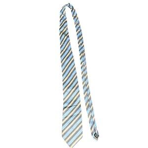 Bergamo NY - Men's Black & Golden Stripe 100% Silk Neck Tie 3.4"W x 58"L